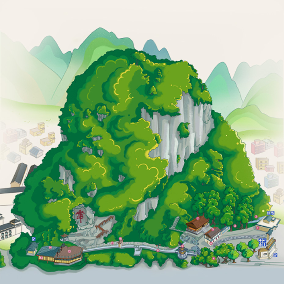 山水園景区案内図